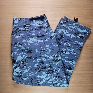 US Navy Blueberry Blue Digital Camo Cargo Pants Men XXL 44x30.5 Regular Tactical